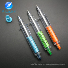 Multi Color Promotional Syringe Highlighter Pen with Ballpen 2 in 1 Pen